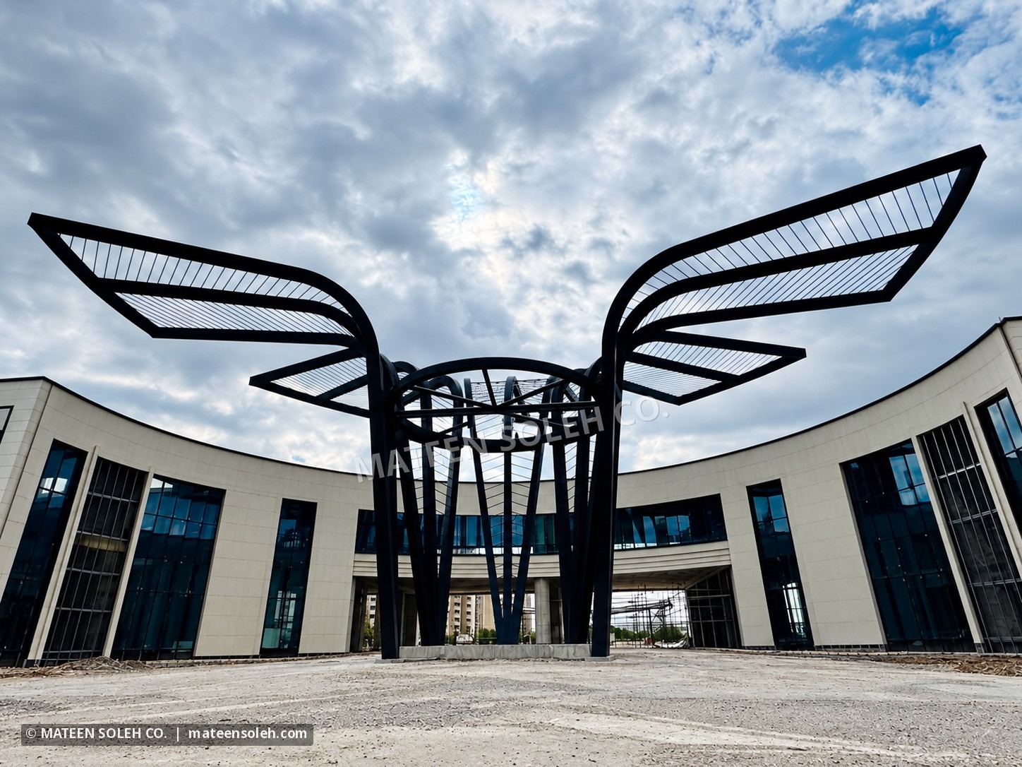 Future City entrance gate, steel structure executed by Mateen Soleh